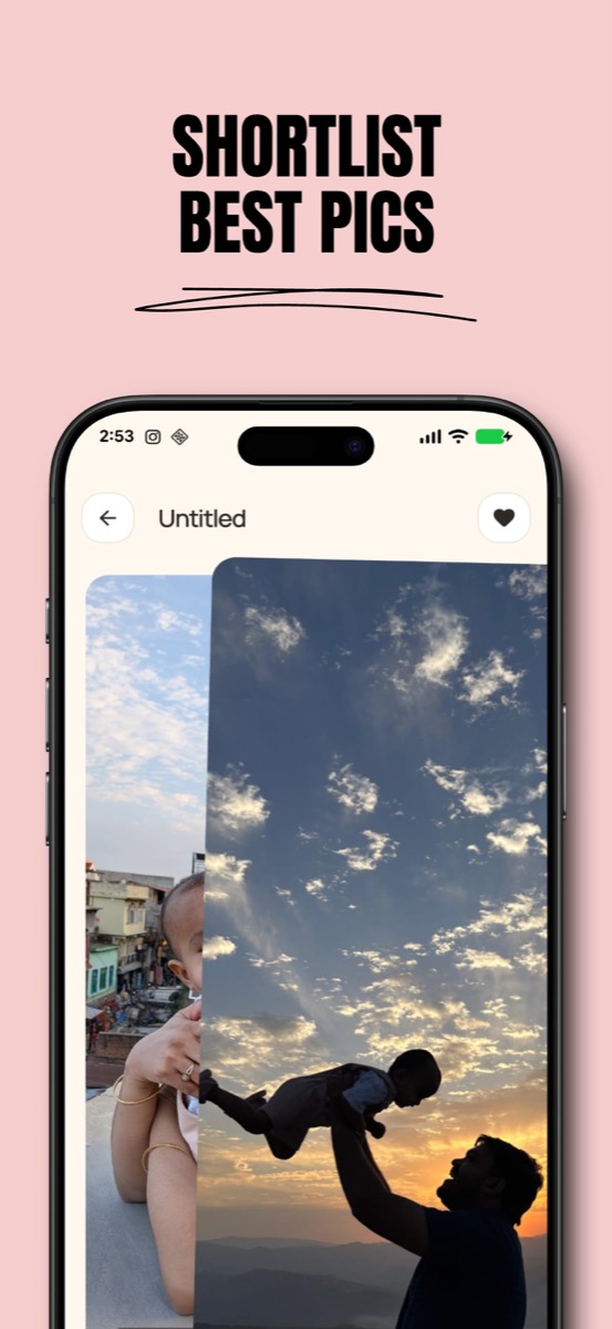 auri shortlist review screen for keeping the best photos